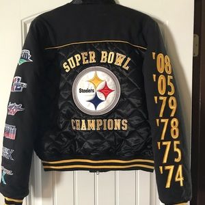 STEELERS Superbowl Jacket. Womens Large